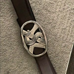 YSL Saint Laurent black/Brown belt 85